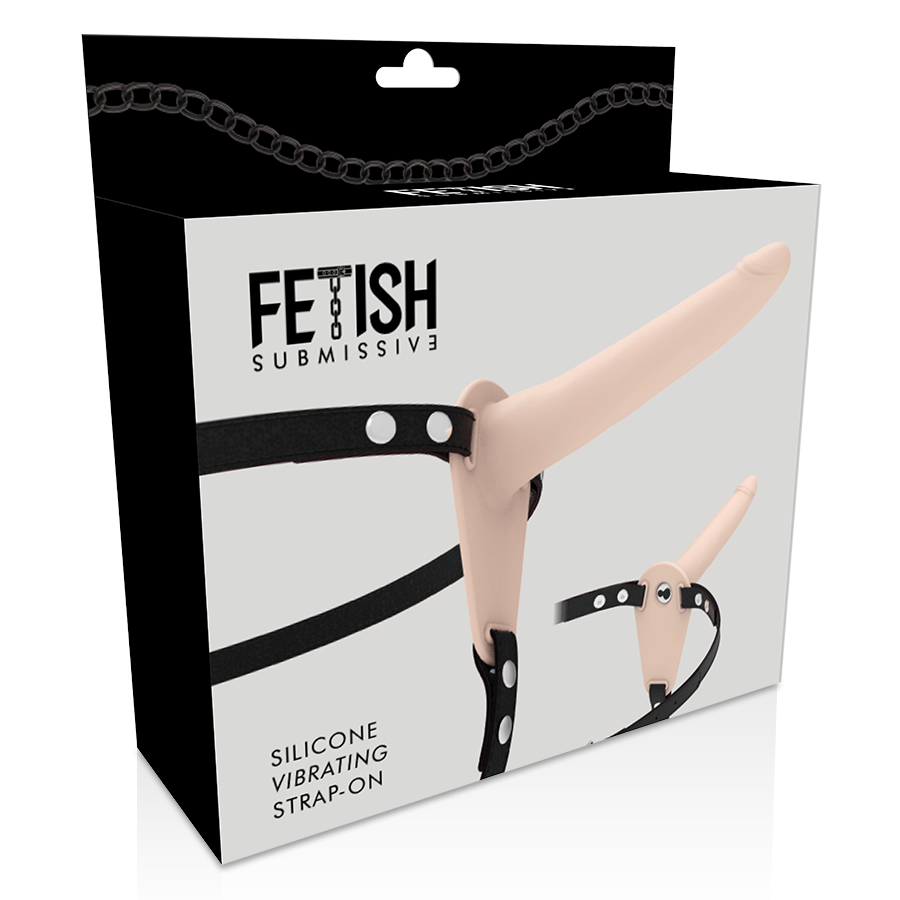 Fetish submissive arnãs vibrador silicona flesh 15cm