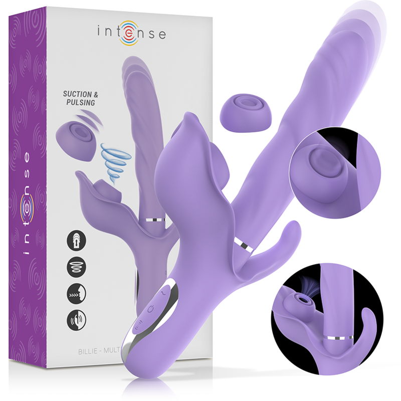 Vibrador Succión Pulsador Morado