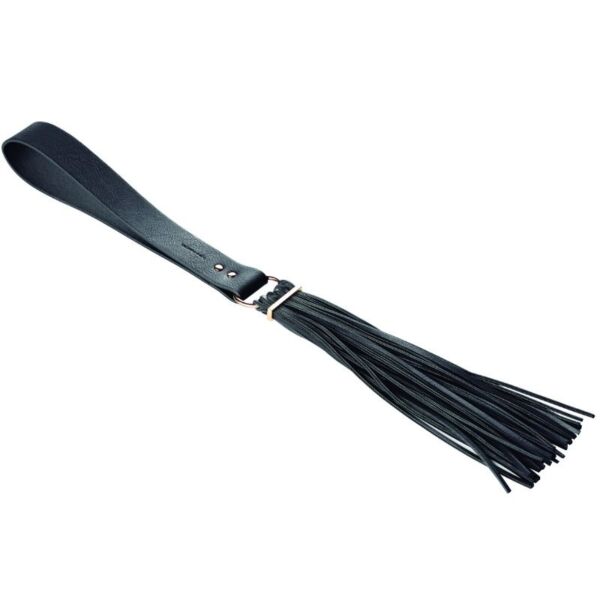 Látigo de tiras Maze Tassel Flogger de Bijoux Indiscrets, en negro