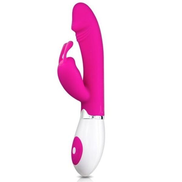 Vibrador rabbit Pretty Love Gena de silicona, con su brazo en forma de conejito