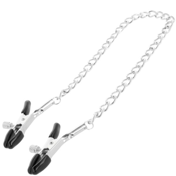 Pinzas para pezones Darkness unidas por una cadena