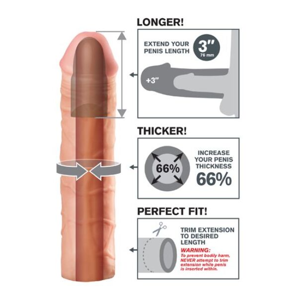 Funda extensora de pene Pipedream Fantasy X-Tensions Mega 3