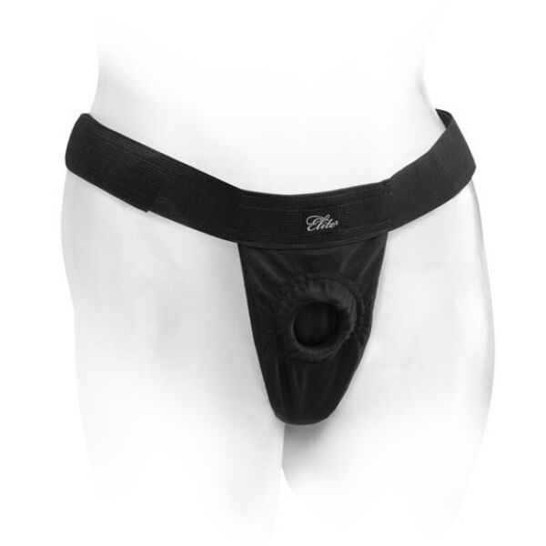 Arnés strap-on transpirable Fetish Fantasy Elite de Pipedream, de tela con anillo de silicona