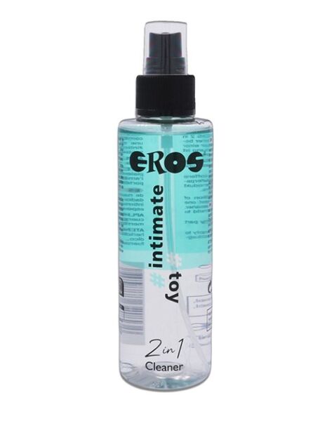 Limpiador Eros 2 en 1 Intimate Toy, bote de 150 ml con pulverizador