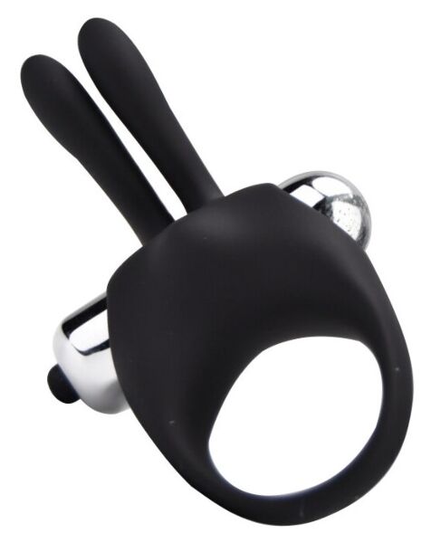 Anillo vibrador Loving Joy Rabbit Cock Ring de silicona, con su bala y las orejas de conejo