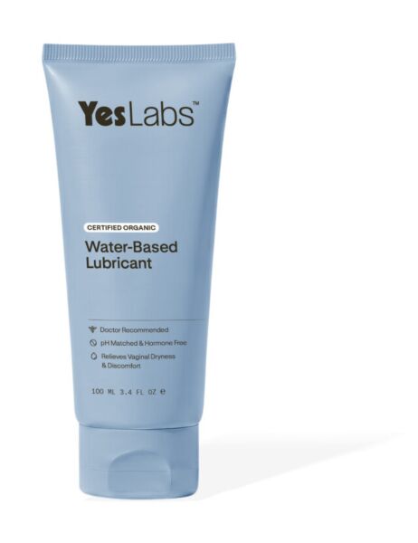 Envase de 100 ml del lubricante YES Labs Organic Water Based