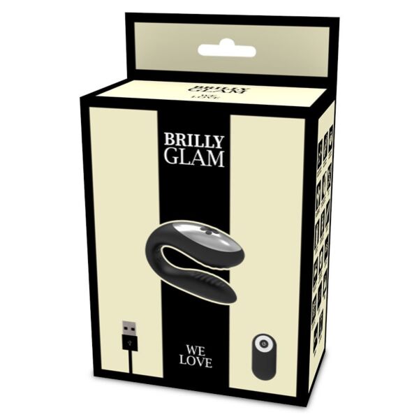 Vibrador para parejas Brilly Glam We Love Black con mando a distancia