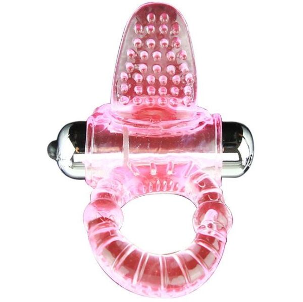 Anillo vibrador Baile BI-014081 con estimulador de clítoris y su bala vibradora