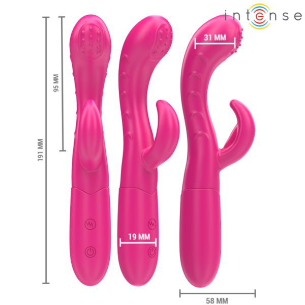 Vibrador rosa Intense Amara con lengua estimuladora