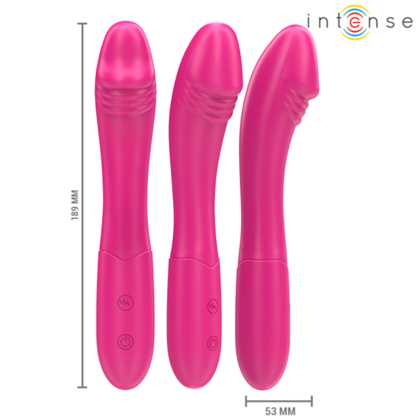 Vibrador rosa Intense Belinda de 19 cm con eje flexible