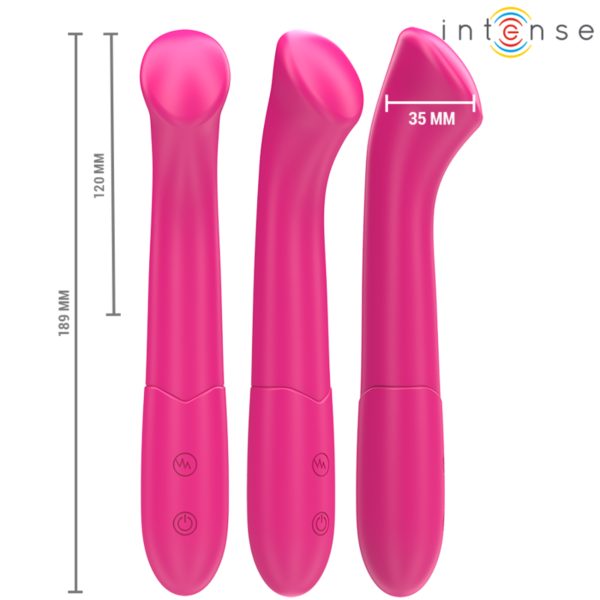 Vibrador flexible Intense Fun Paty de silicona, 19 cm