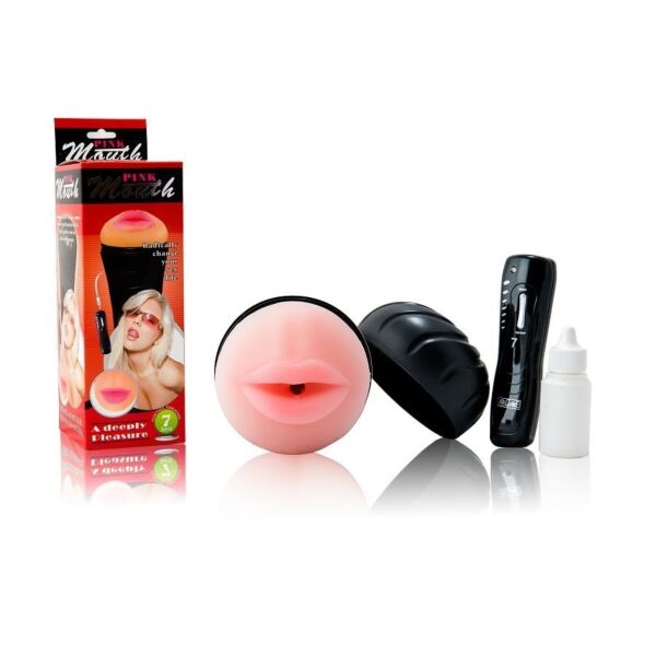 Masturbador Baile con forma de boca y vibrador incorporado