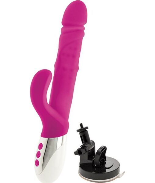 Vibrador rabbit S Pleasures Xtreme con su accesorio de ventosa