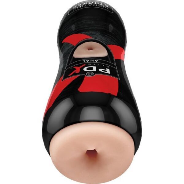 Masturbador anal Pipedream PDX Elite Vibrating Anal Stroker con su funda y su bala vibradora