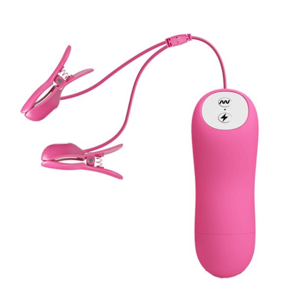Pinzas para pezones Baile BI-014648-1 con vibración y electroestimulación