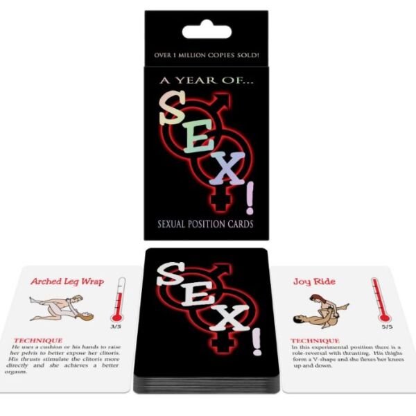 Juego de cartas Kheper Games A Year of SEX! con posturas del Kamasutra