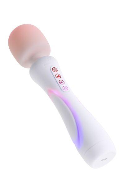 Varita vibradora Paradise Pleasure The Wand, blanca, con iluminación RGB