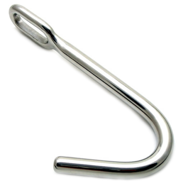 Gancho anal Metal Hard Anal Bondage Hook, con la anilla en su parte recta