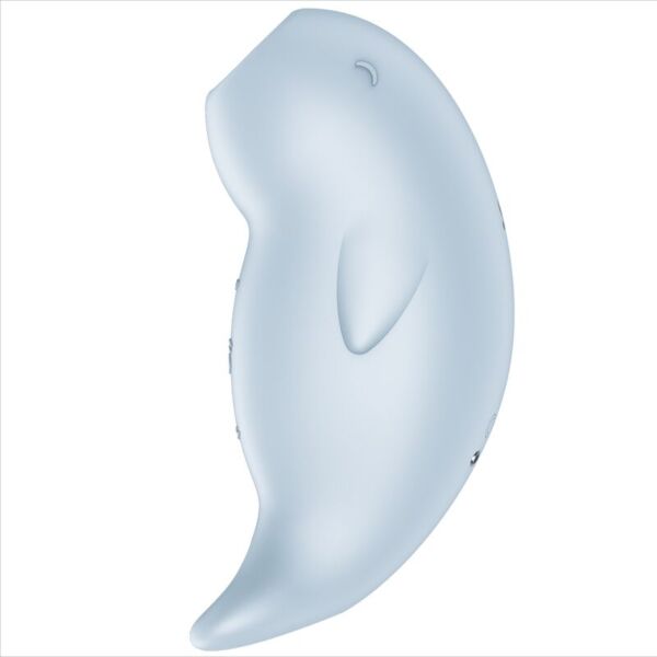 Succionador de clítoris Satisfyer Seal You Soon con forma de animal marino, en azul claro