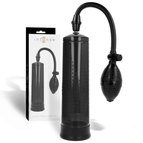 Bomba de vacío para el pene Intense Penis Pump 02, con cilindro transparente, manilla y calibrador