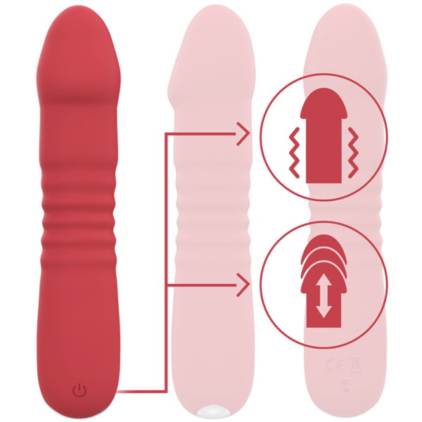Vibrador Intense Juni Up & Down en color rojo