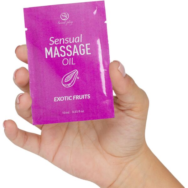 Monodosis de aceite de masaje Secret Play Frutas Exóticas de 10 ml