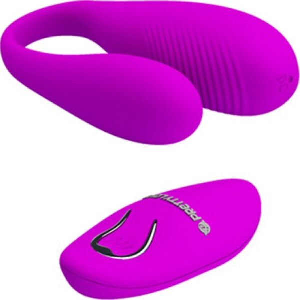 Vibrador para parejas Pretty Love Aldrich, de color rosa, con su mando a distancia