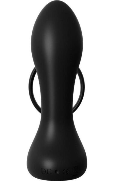 Anillo vibrador con plug prostático Ass-Gasm Pro recargable de Pipedream, en silicona
