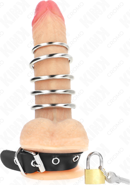 Kink Ring Power, correa negra con seis anillos metálicos