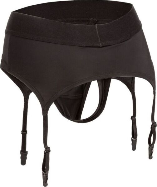 Arnés tanga CalExotics Boundless Thong with Garter con liguero y anilla frontal