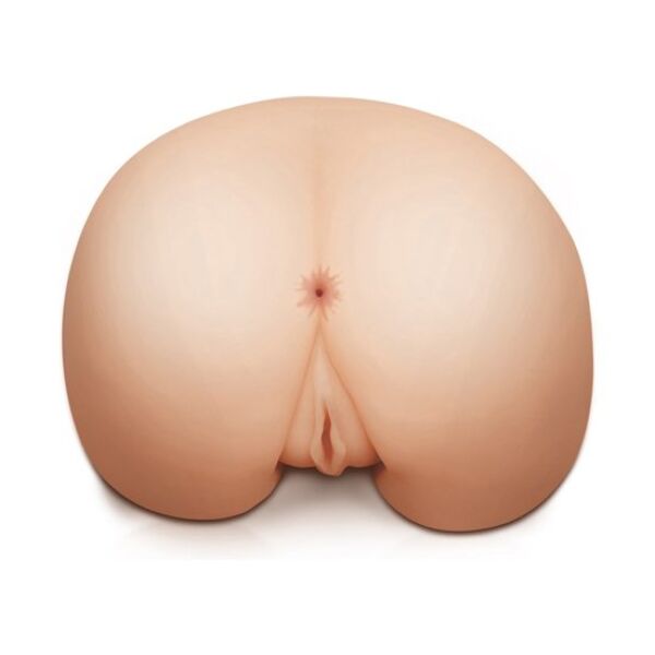 Masturbador PDX Extreme Bad Girl Vibrating Ass con forma de nalgas y entradas anal y vaginal