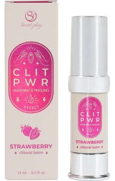 Bálsamo estimulante de clítoris Secret Play Clit PWR en su envase airless de 15 ml