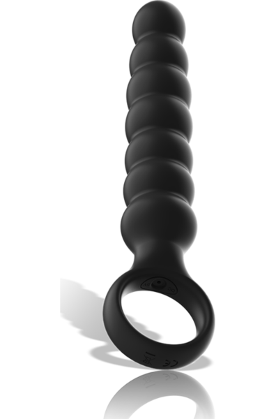Plug anal vibrador Black&Silver Bob, de color negro
