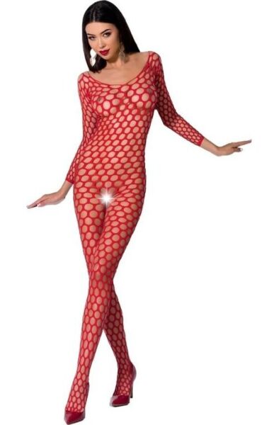Bodystocking Passion BS077 de red con encaje y transparencias
