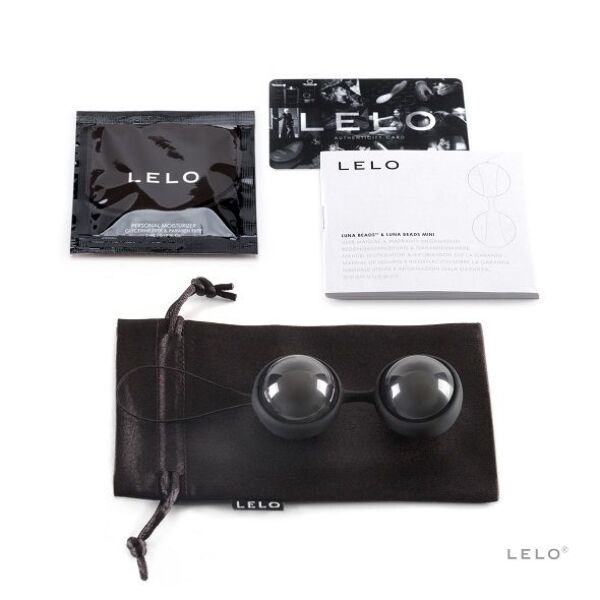 Bolas chinas LELO LUNA Beads Noir con conector y cordón de extracción
