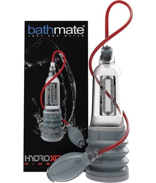 Bomba de pene Bathmate Hydromax 7 Wide Boy, con su fuelle y su válvula