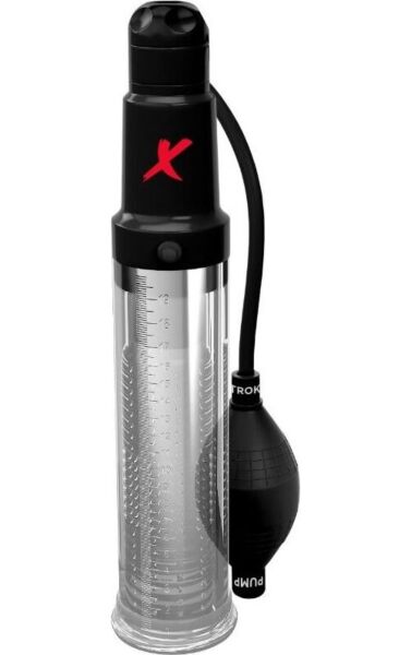 Bomba de erección y masturbador PDX Elite Suck N Pump Stroker de Pipedream, con tubo transparente