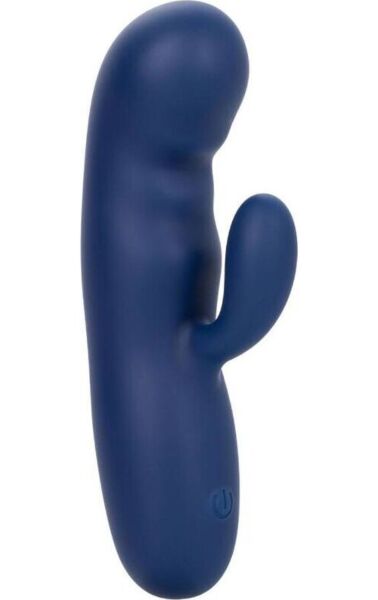 Masajeador de doble motor CalExotics Cashmere Silk Duo en azul