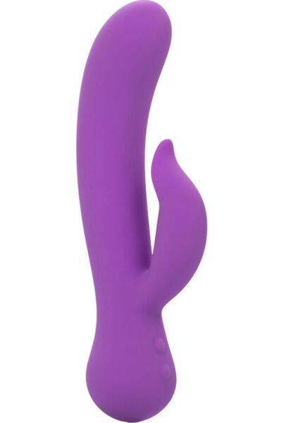 Vibrador de doble estimulación CalExotics First Time Rechargeable Pleaser en color morado