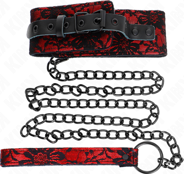 Collar con correa Kink 105 cm, de cuero y silicona