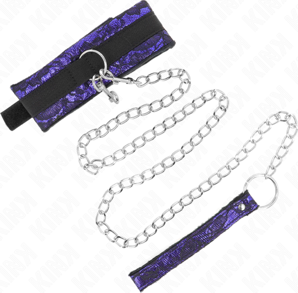 Collar con correa Kink 105 cm de terciopelo con ribete de nailon