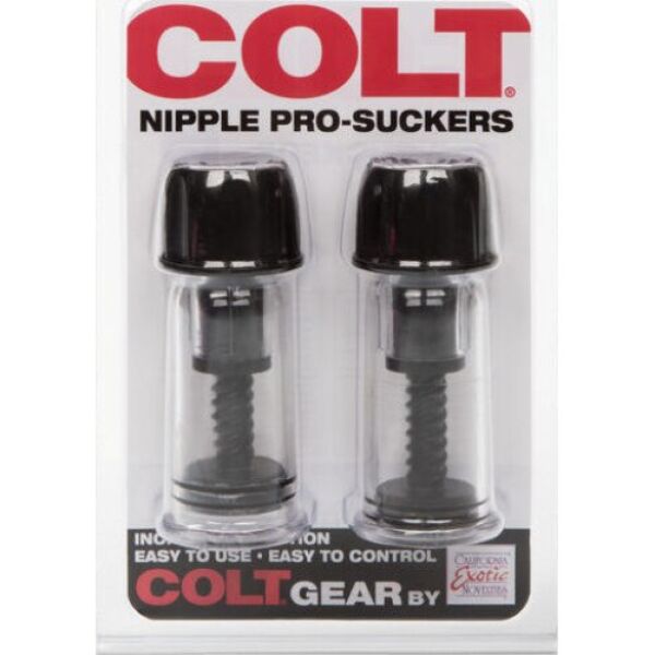 Ventosas para pezones Colt Nipple Pro-Suckers con cilindro y mecanismo de ajuste por giro