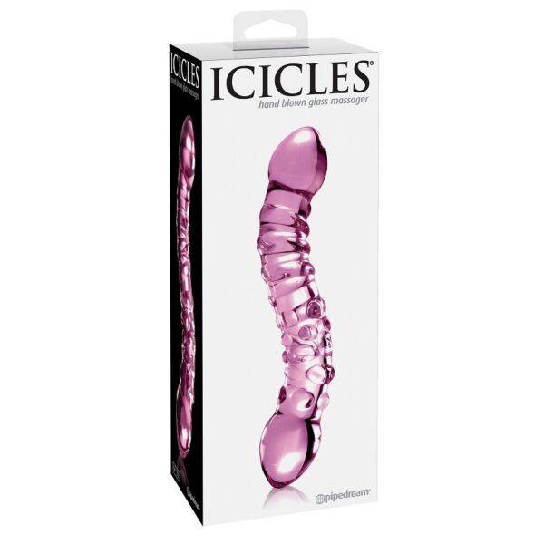 Dildo de cristal Pipedream Icicles N. 55, con dos extremos