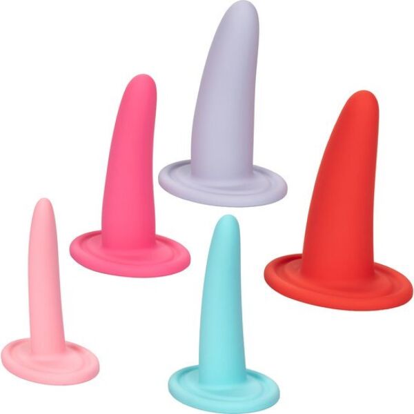 Conjunto de dilatadores vaginales CalExotics She-ology 5 piezas de distintos tamaños y colores