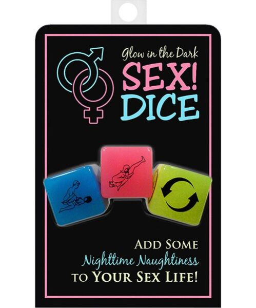 Los tres dados Kheper Games Glow-in-the-Dark SEX! Dice