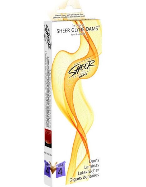Pack de láminas de látex Sheer Glyde Dams para sexo oral