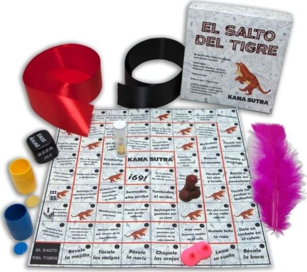 Juego erótico Diablo Picante Salto del Tigre con su tablero, dados y accesorios