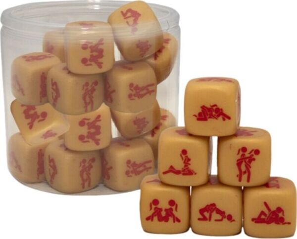 Dado dorado Diablo Picante Pride Dice of Love con posturas sexuales