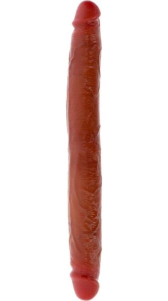 Dildo doble de silicona ToyJoy Get Real Skin con prepucio móvil