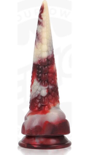Dildo Epic Draxis Sombra Abismal, con parte superior más estrecha y base de agarre